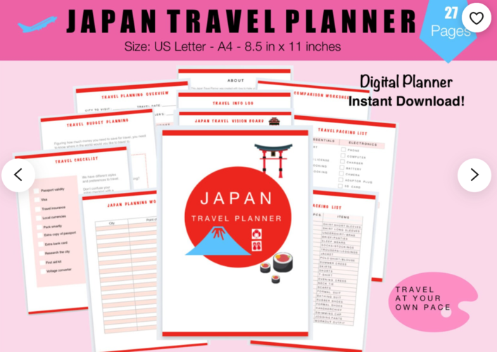 japan travel map planner