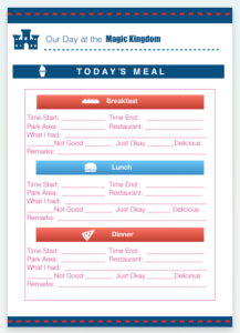 Magic Kingdom printables vacation planner