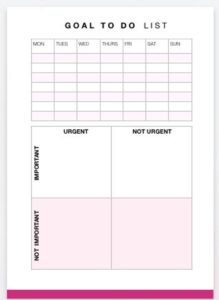 smart goals template printables