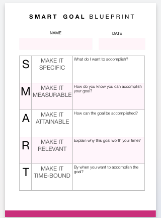 smart goals template
