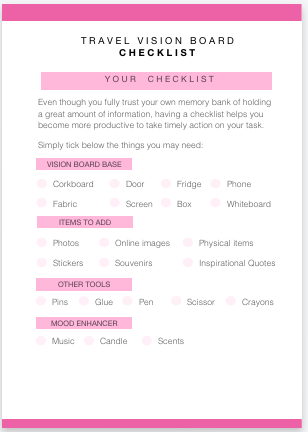 vision board checklist