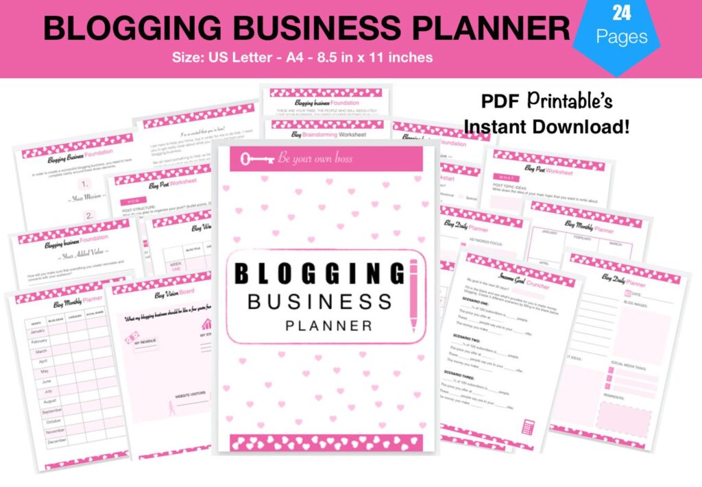 blogging business planner